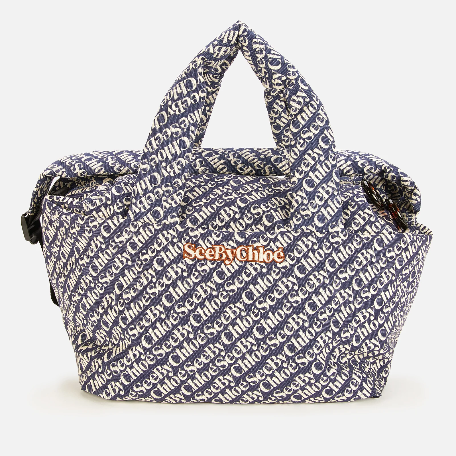See By Chloé Women's Tilly Logo Weekender - Royal Navy Image 1