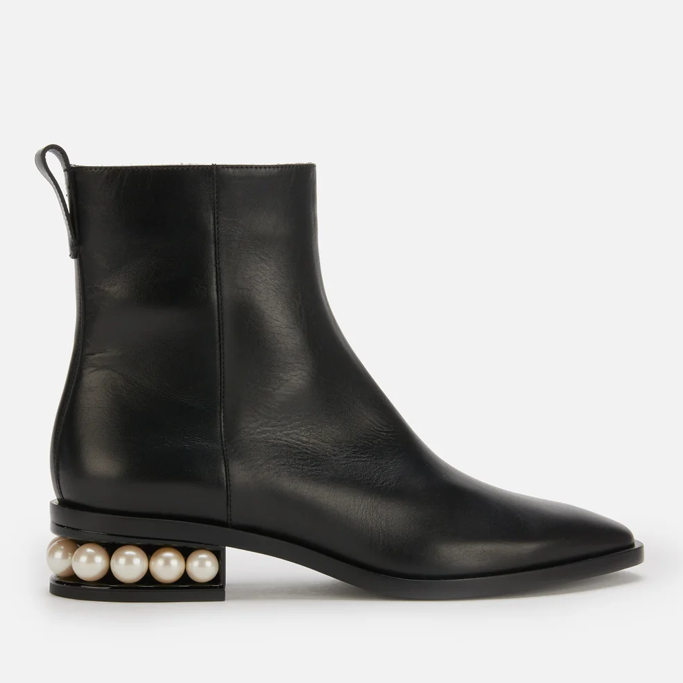 Nicholas Kirkwood Women's 30mm Casati Leather Heeled Ankle Boots - Black Image 1