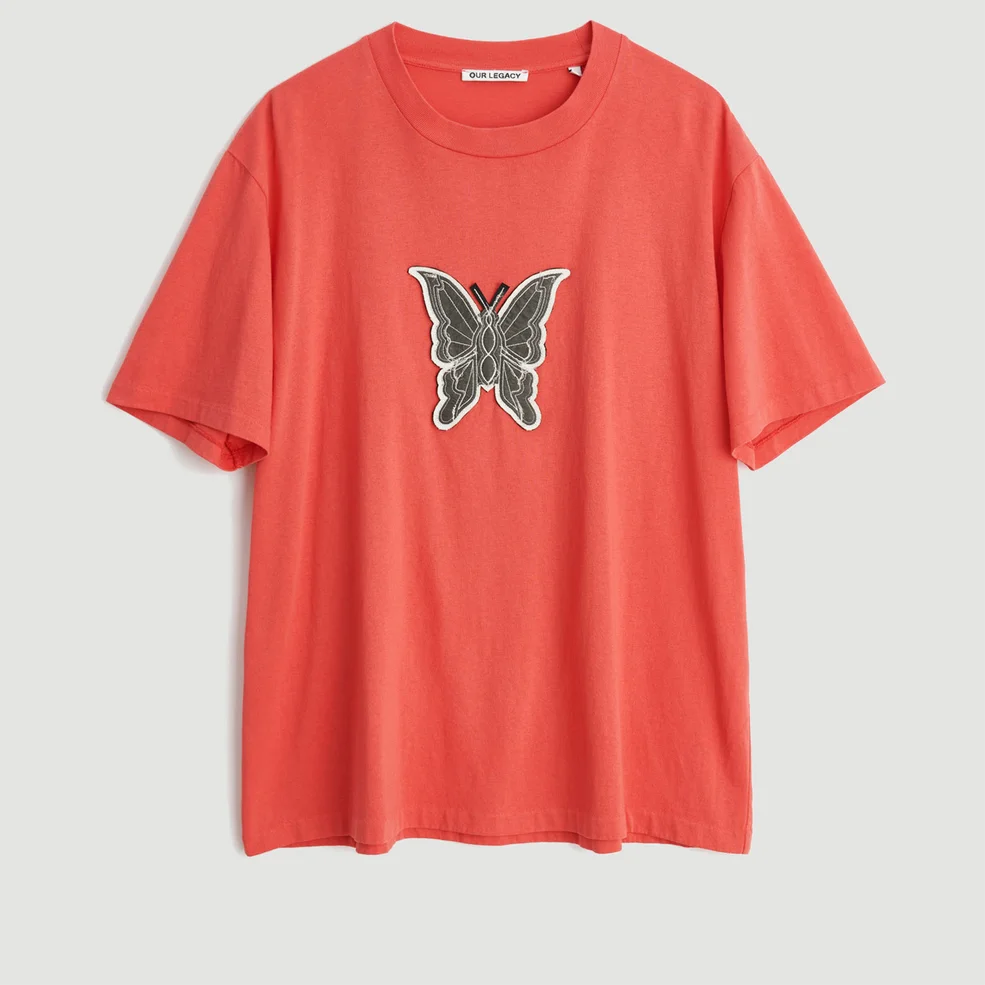 Our Legacy Men's Box T-Shirt - Raspberry Red Schmetterling Image 1