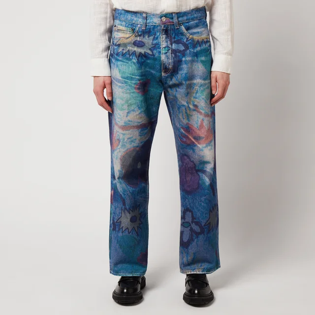 Our Legacy Men's Third Cut Jeans - Digital Chalk Flower Denim