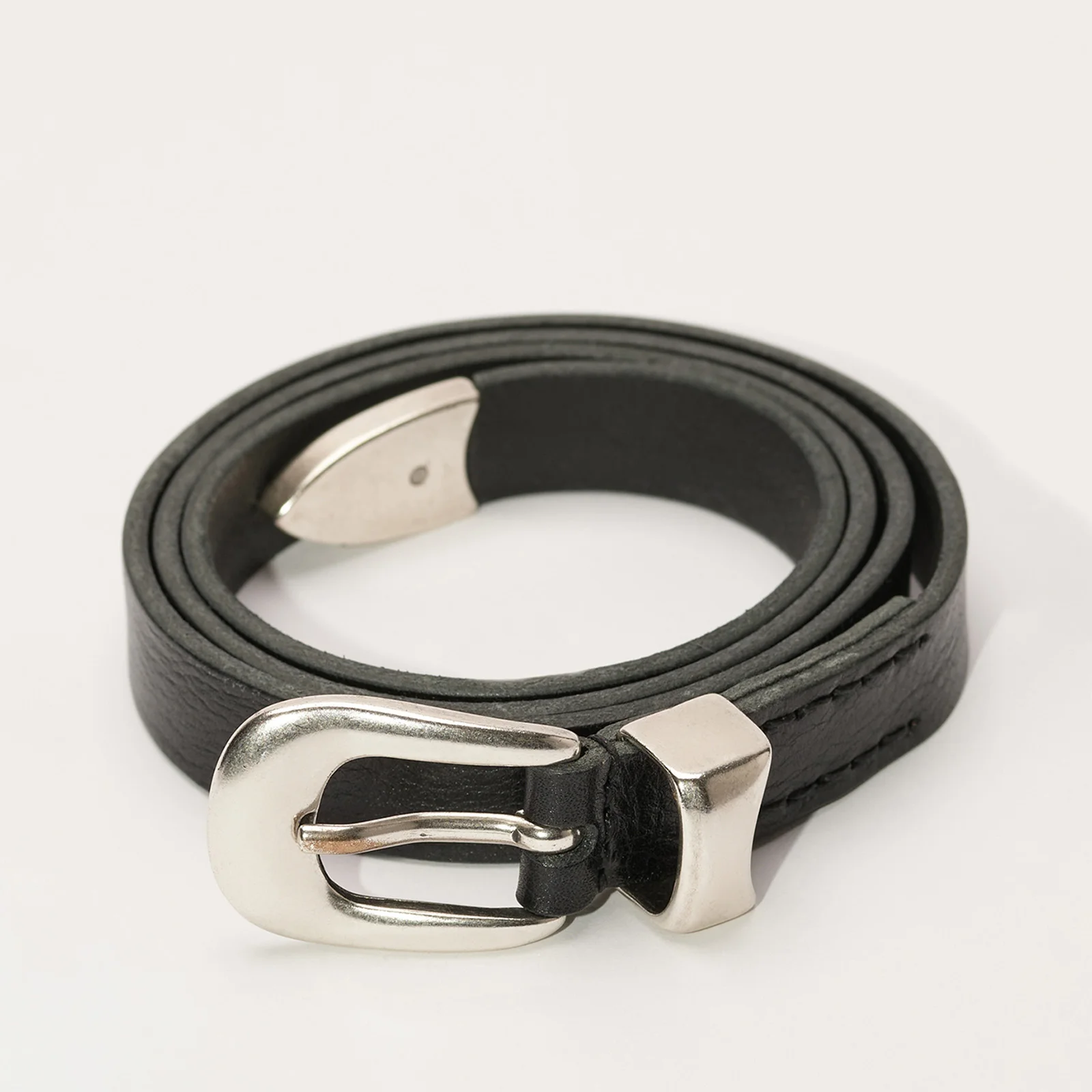 Our Legacy Men's 2cm Leather Belt - Black - 70cm Image 1