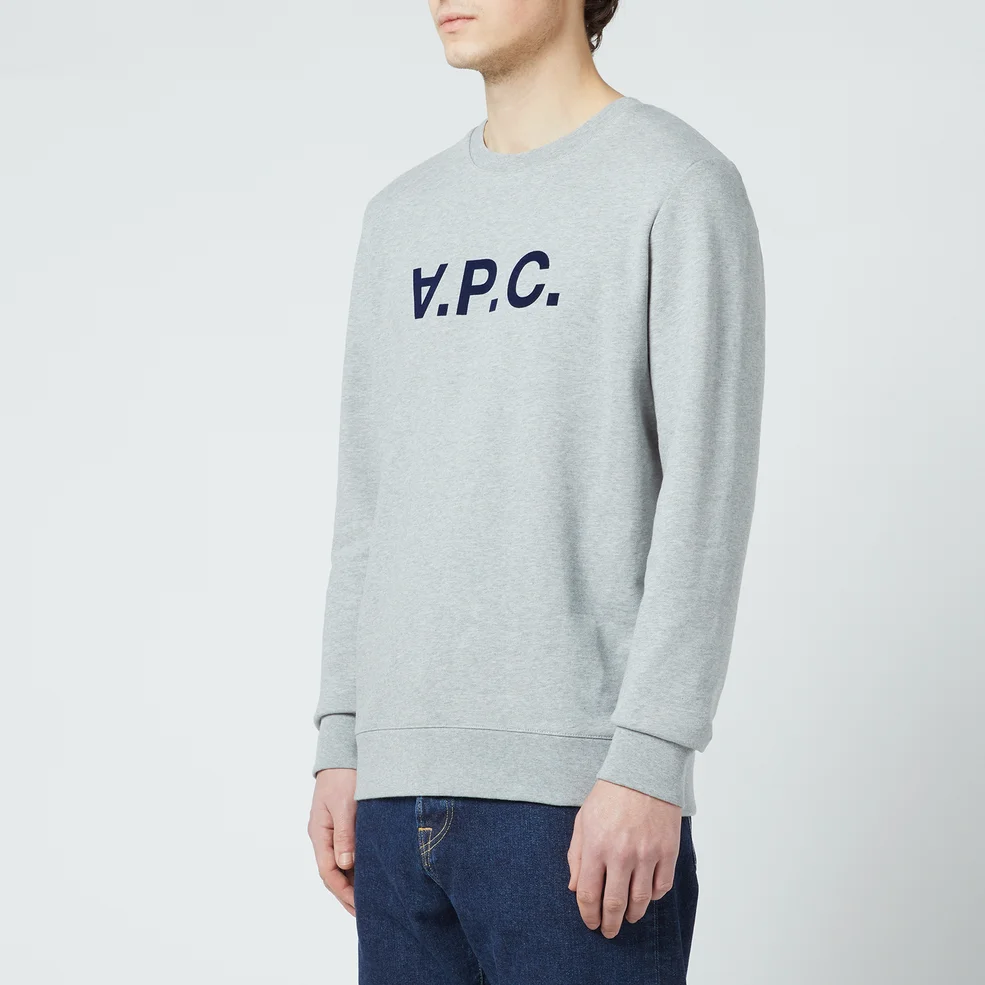 A.P.C. Men's Vpc Logo Sweatshirt - Heather Grey Image 1