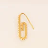 Hillier Bartley Women's Pearl Jumbo Paperclip Earring - Gold/Pearl - Image 1
