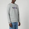A.P.C. Men's Multicolour Vpc Logo Sweatshirt - Grey/Purple - Image 1