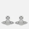 Vivienne Westwood Women's Minnie Bas Relief Earrings - Platinum/Crystal - Image 1