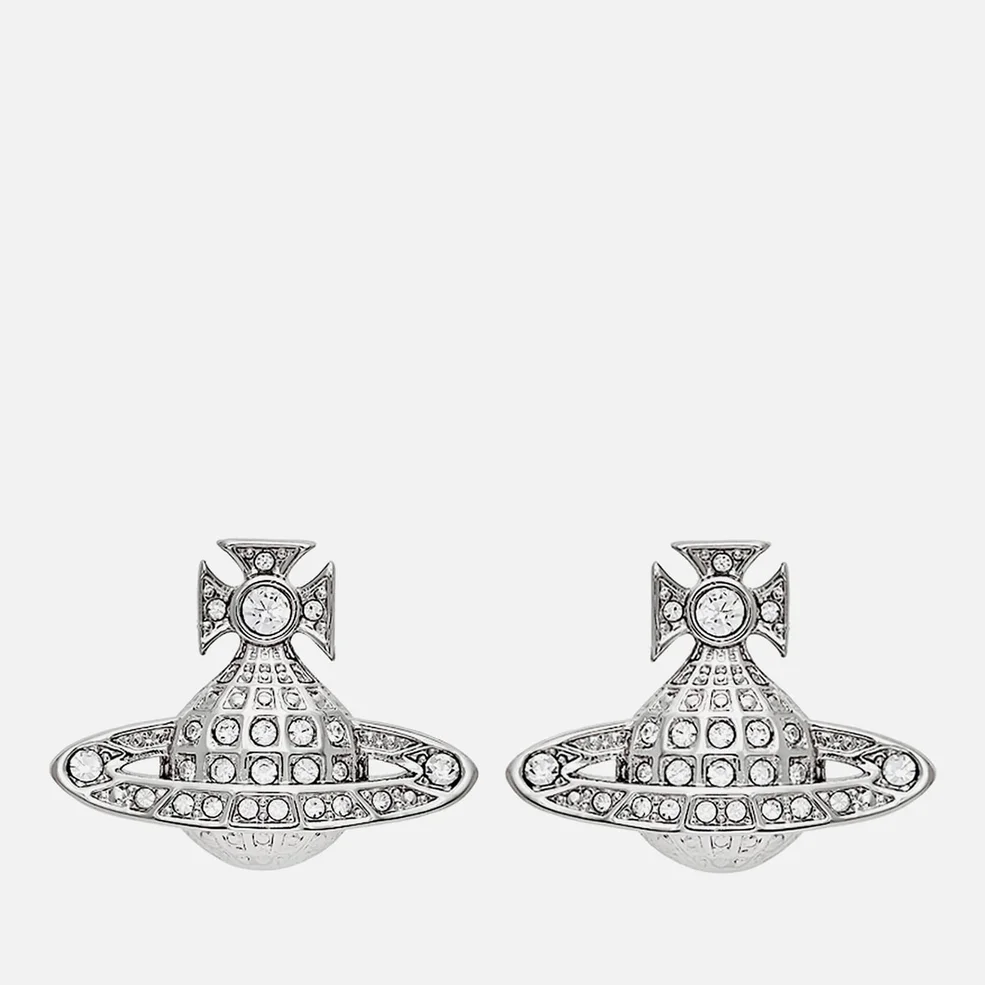 Vivienne Westwood Women's Minnie Bas Relief Earrings - Platinum/Crystal Image 1