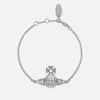 Vivienne Westwood Women's Minnie Bas Relief Bracelet - Platinum/Crystal - Image 1