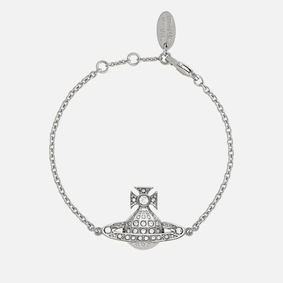 Vivienne Westwood Women's Minnie Bas Relief Bracelet - Platinum/Crystal Image 1