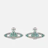 Vivienne Westwood Women's Minnie Bas Relief Earrings - Platinum / Blue Zircon - Image 1