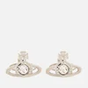 Vivienne Westwood Women's Nano Solitaire Earrings - Platinum/Crystal - Image 1
