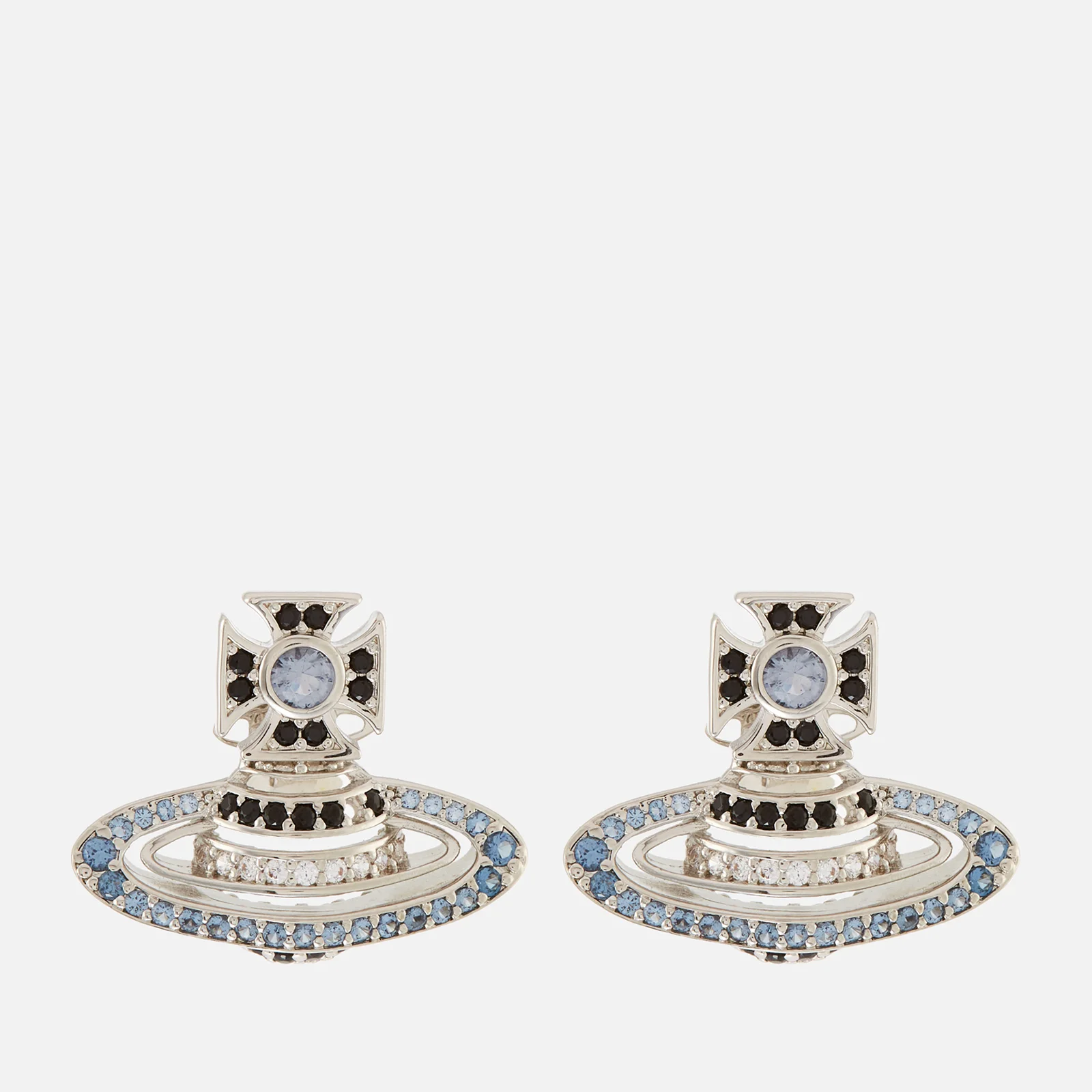 Vivienne Westwood Women's Hermine Bas Relief Earrings - Platinum/White Image 1