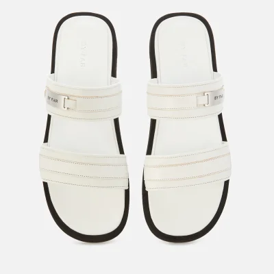 BY FAR Women's Easy Leather Double Strap Sandals - White