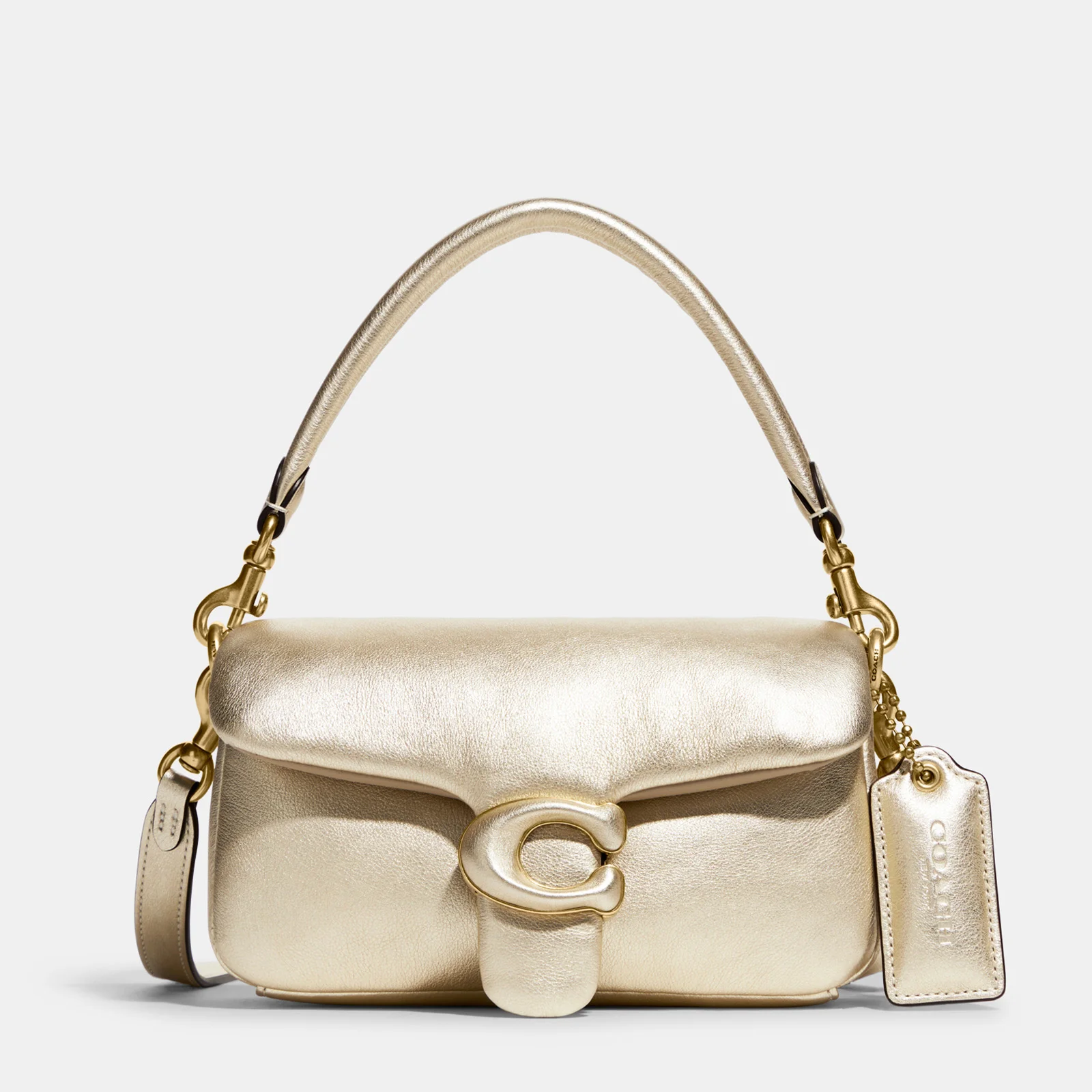 Coach Women's Pillow Tabby Bag 18 - Metallic Soft Gold Image 1