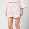 Ganni Women's Cotton Seersucker Shorts - Cherry Blossom - Image 1