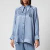 Ganni Women's Silk Pyjama Shirt - Tempest - Image 1