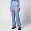 Ganni Women's Silk Pyjama Trousers - Tempest - Image 1