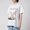 Ganni Women's Dreamer Dog Basic Cotton Jersey T-Shirt - Bright White - Image 1