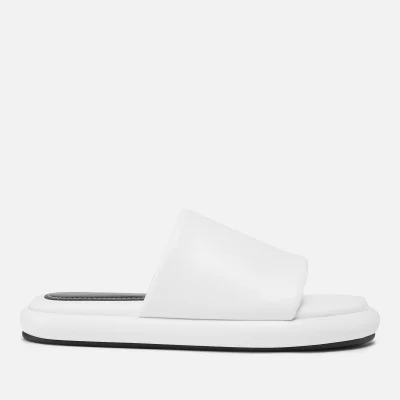 Proenza Schouler Women's Pipe Leather Slide Sandals - White