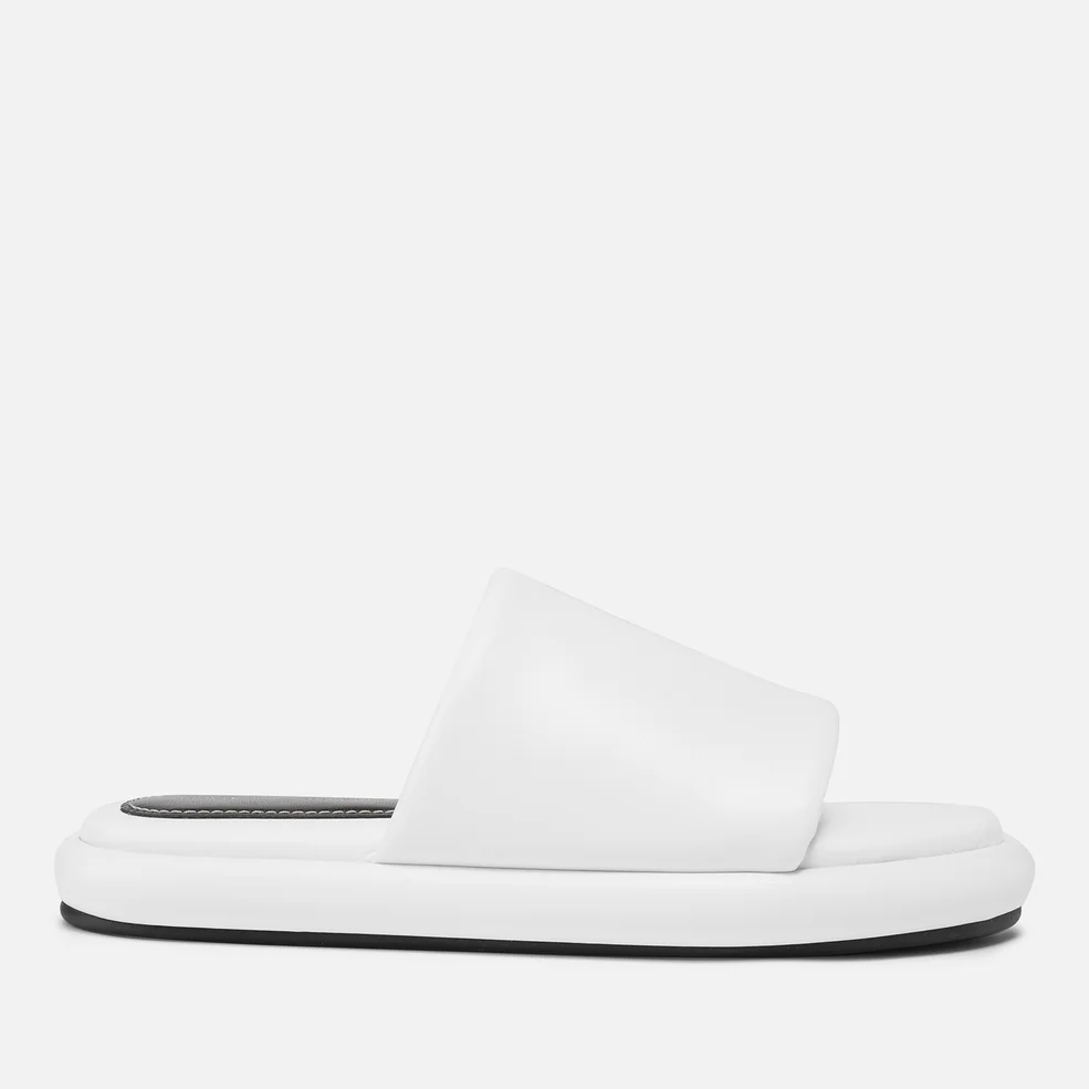 Proenza Schouler Women's Pipe Leather Slide Sandals - White Image 1