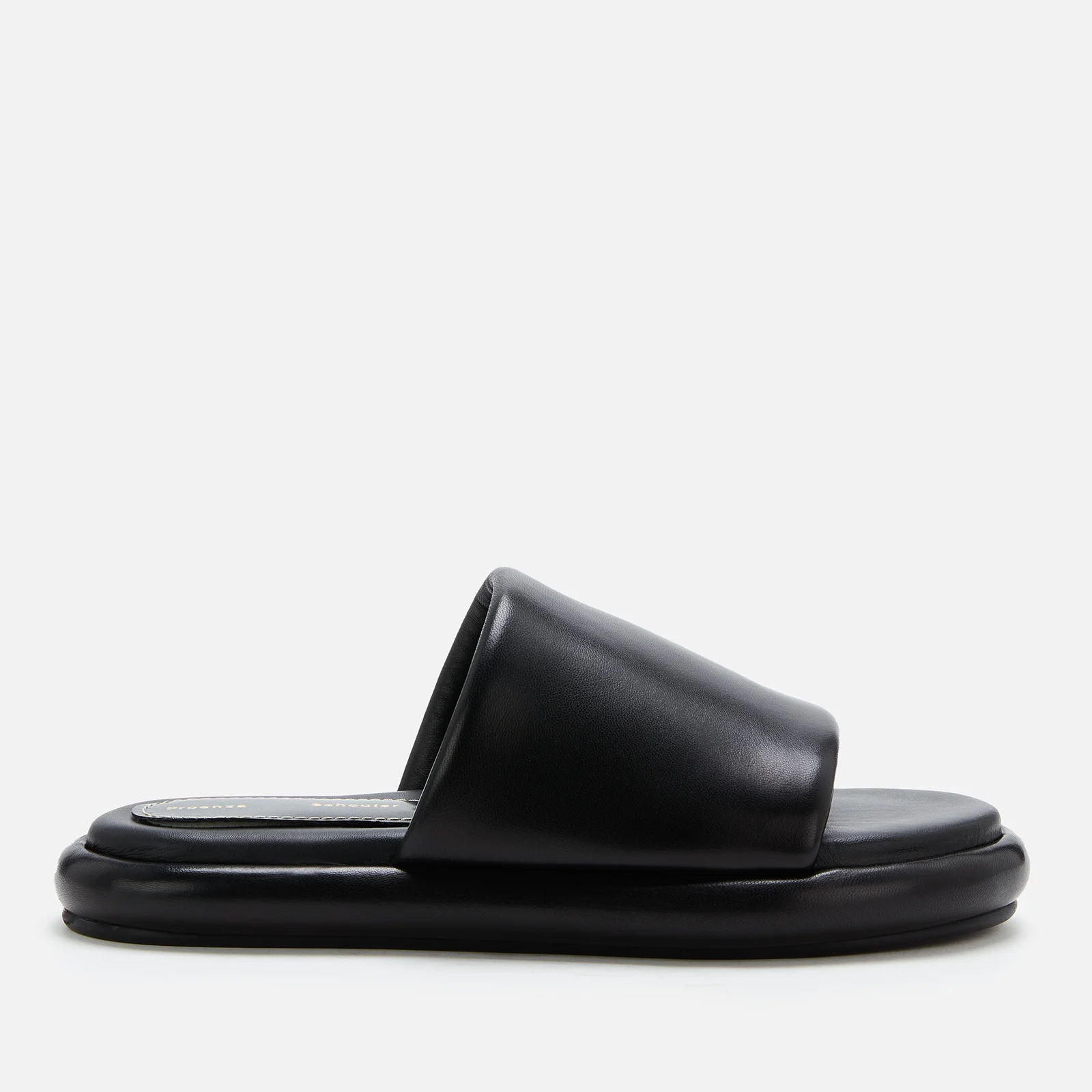 Proenza Schouler Women's Pipe Leather Slide Sandals - Black Image 1