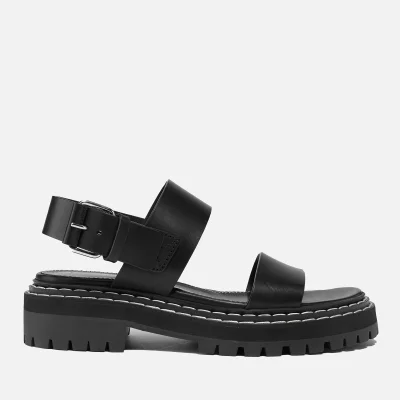Proenza Schouler Women's Lug Sole Leather Sandals - Black