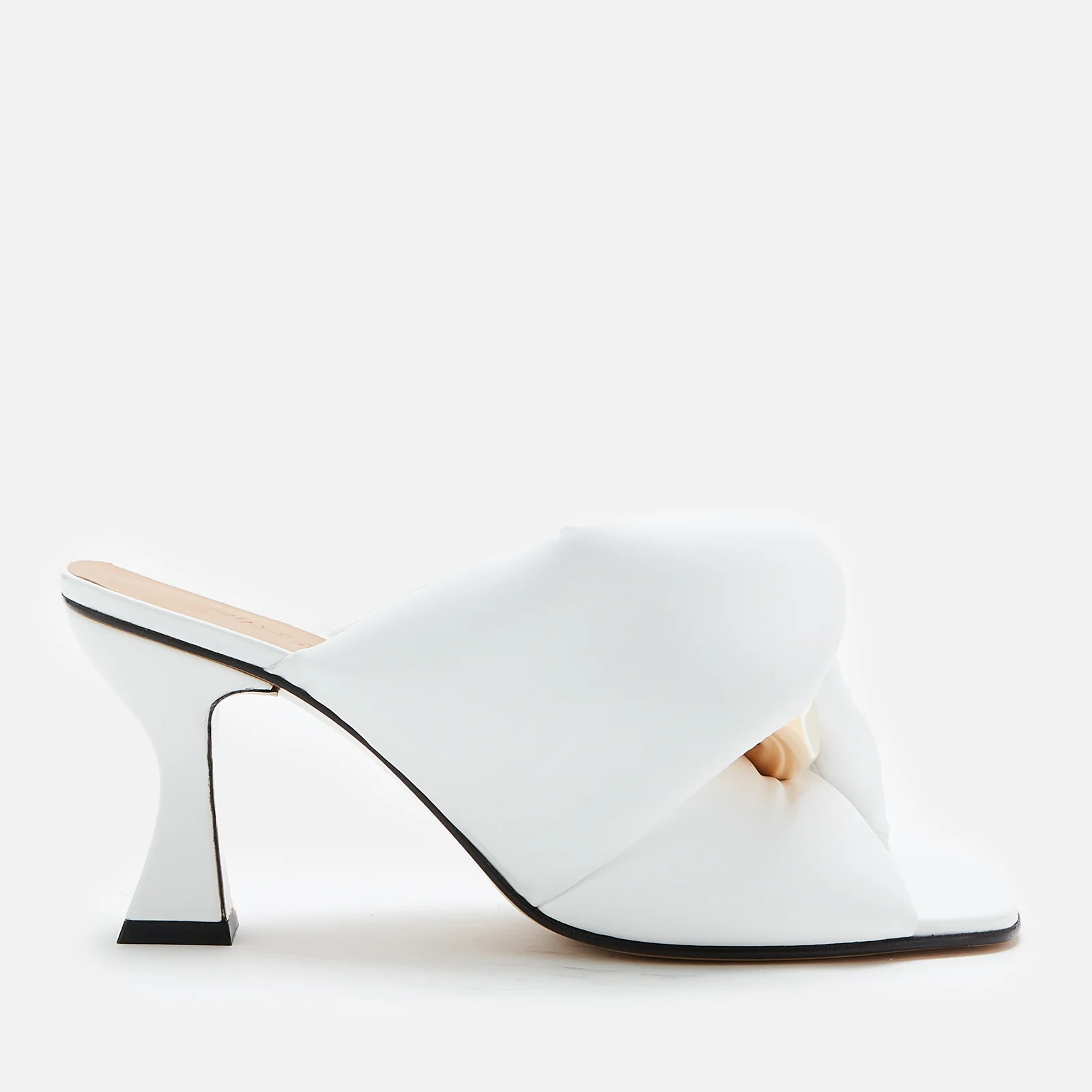 JW Anderson Women's Twist Leather Heeled Mules - White Image 1