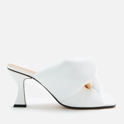 JW Anderson Women's Twist Leather Heeled Mules - White
