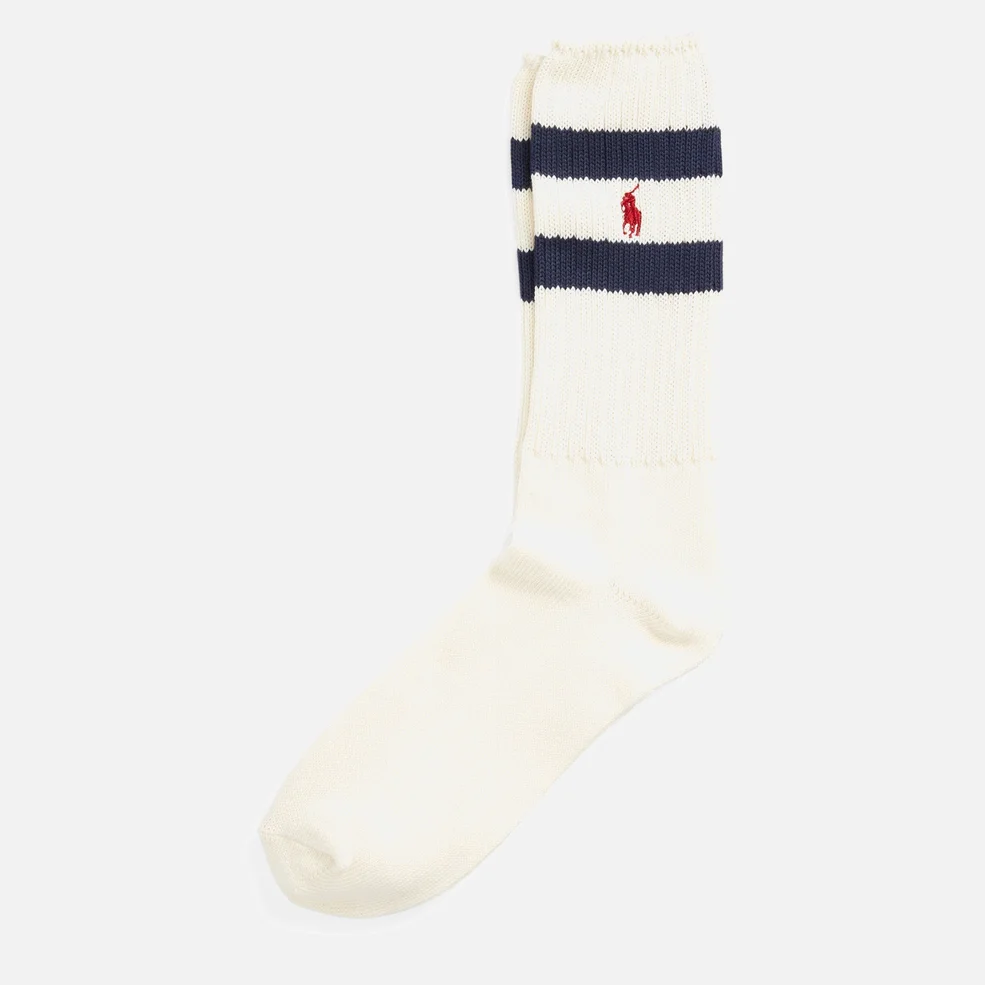 Polo Ralph Lauren Men's Rib Boot Socks - Cream Image 1