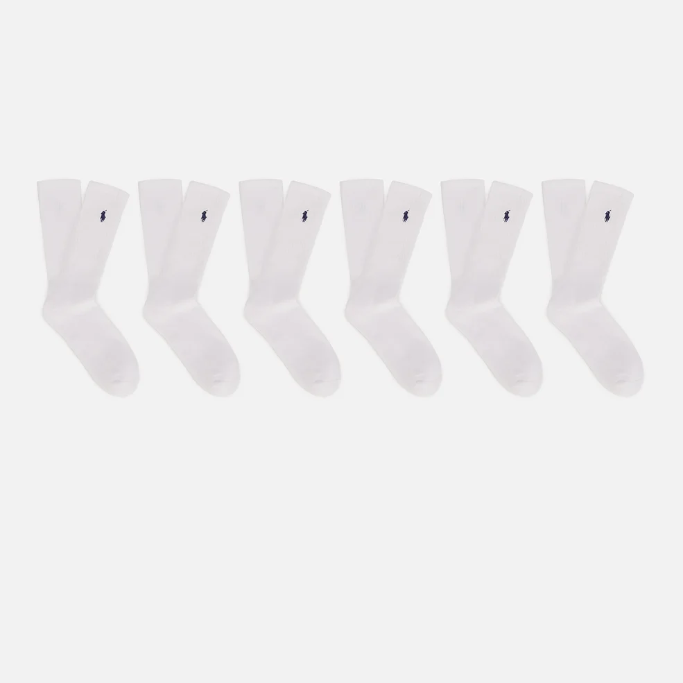 Polo Ralph Lauren Men's 6 Pack Polo Player Socks - White Image 1