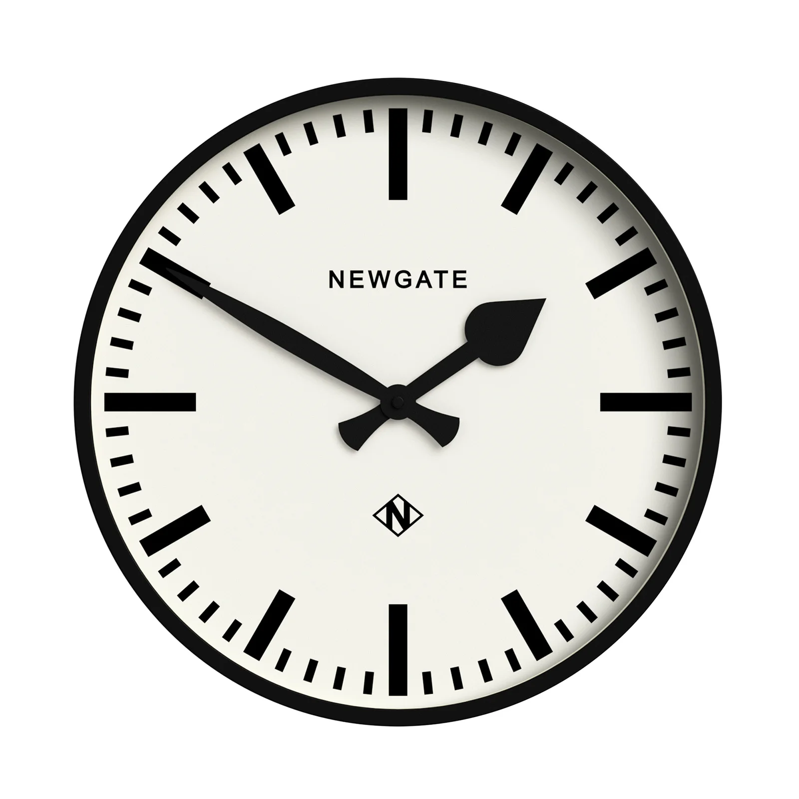 Newgate Number Three Railway Wall Clock - Black Image 1