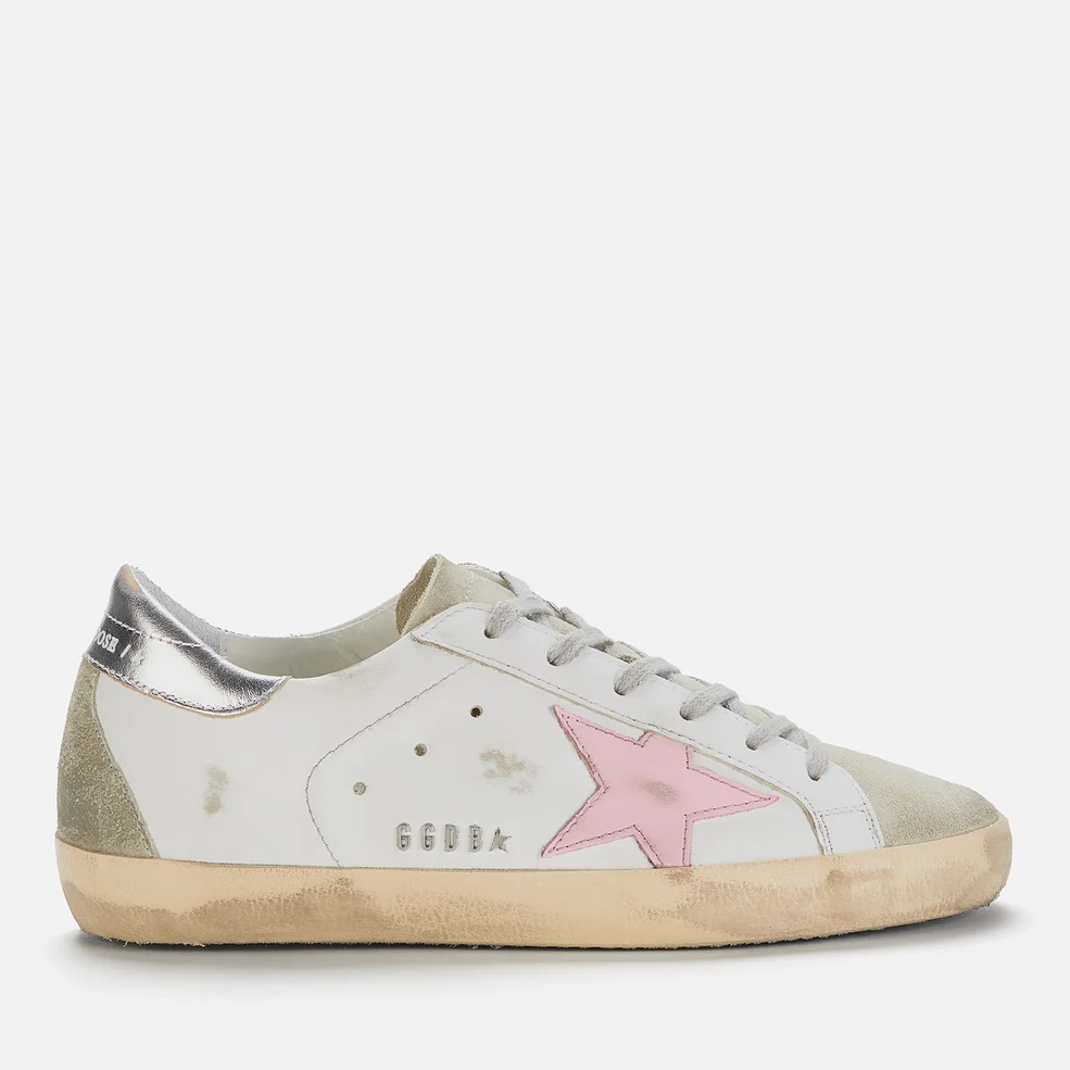 Golden Goose Women's Superstar Leather Trainers - White/Ice/Orchid Pink Image 1