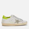 Golden Goose Women's Superstar Leather Trainers - White/Ice/Lime Green - Image 1