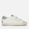 Golden Goose Women's Old School Leather Velcro Trainers - White/Ice/Silver - Image 1