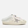 Golden Goose Women's Superstar Sabot Leather/Shearling Mules - White/Ice/Silver/Light Blue - Image 1