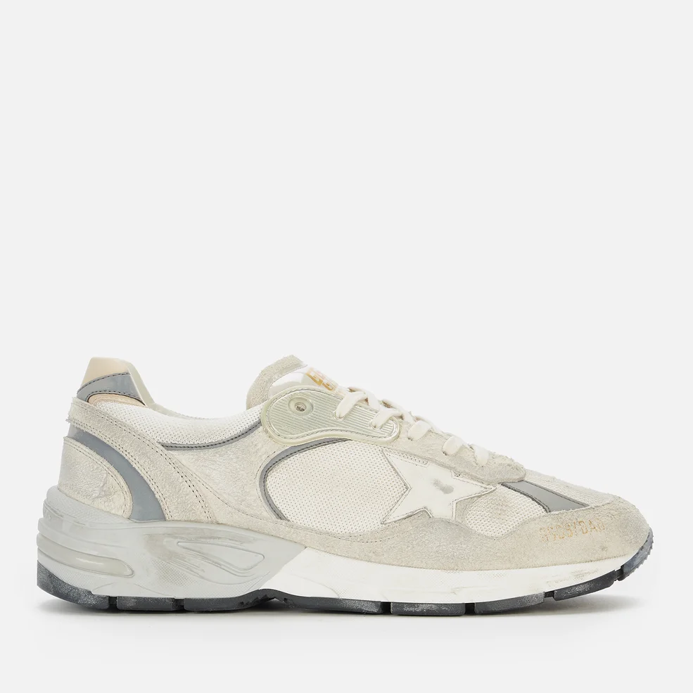 Golden Goose Men's Running Dad Trainers - White/Silver Image 1