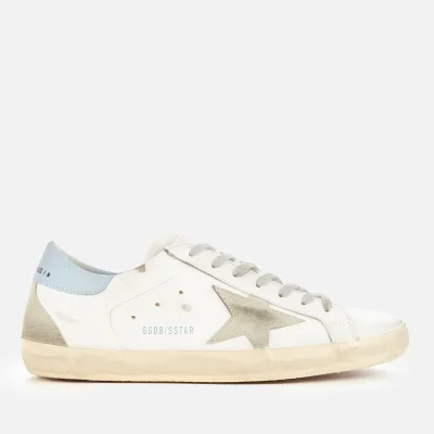 Golden Goose Men's Superstar Leather Trainers - White/Ice/Powder Blue