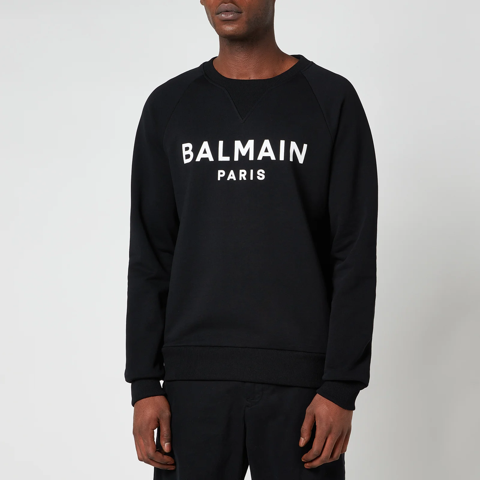 Balmain Men's Printed Sweatshirt - Black/White Image 1
