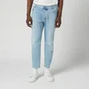 Balmain Men's Embossed Cropped Tapered Jeans - Blue - Image 1