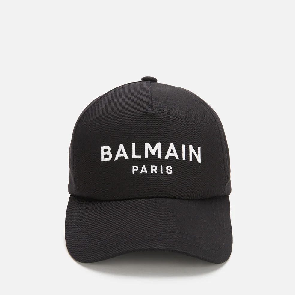 Balmain Men's Cotton Cap - Black/White Image 1