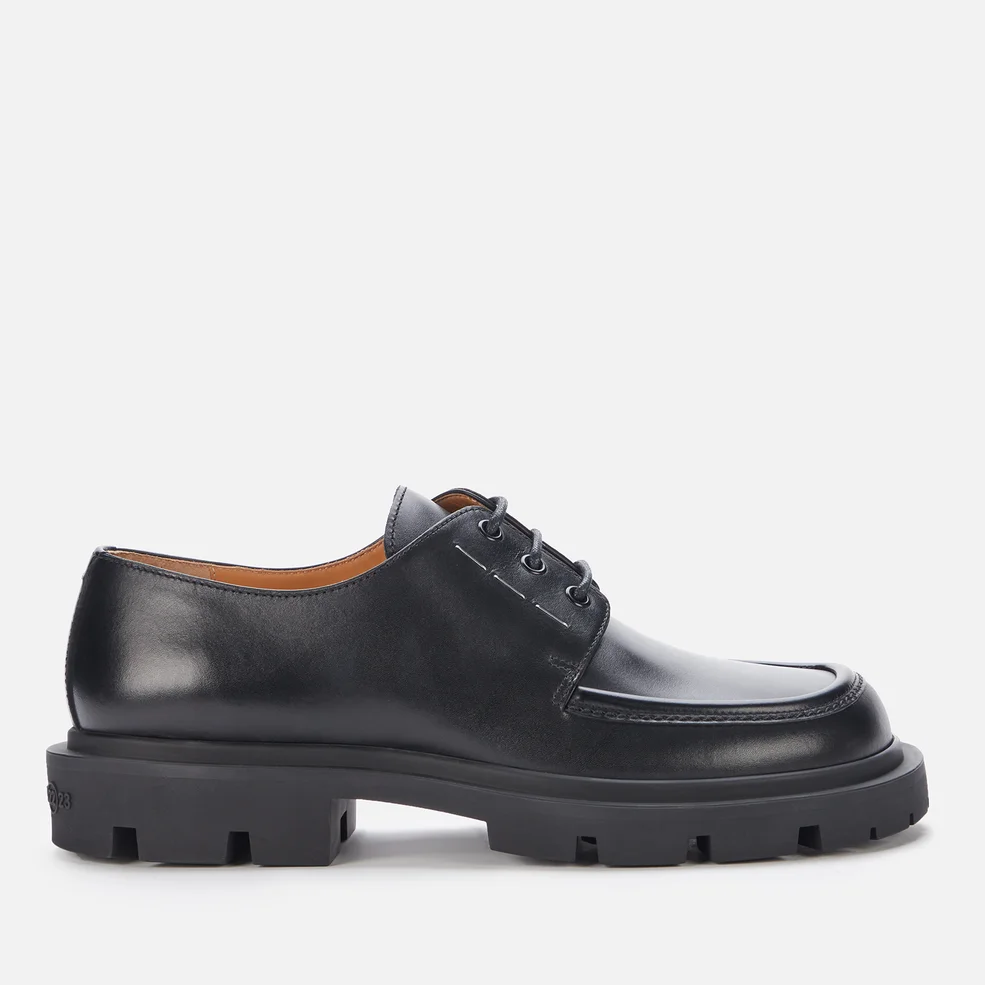 Maison Margiela Men's Leather Derby Shoes - Black/Gunmetal Image 1