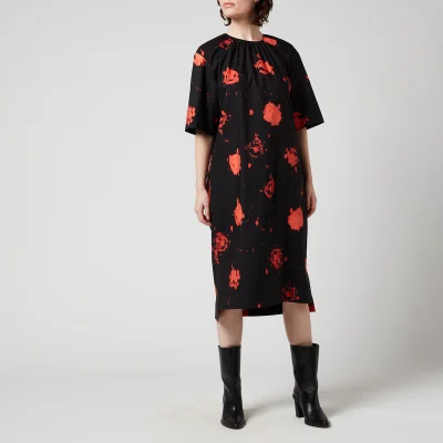 Marni Women's Rose Print Dress - Black