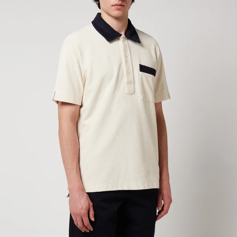 Orlebar Brown Men's Atholl Polo Shirt - White Sand Image 1