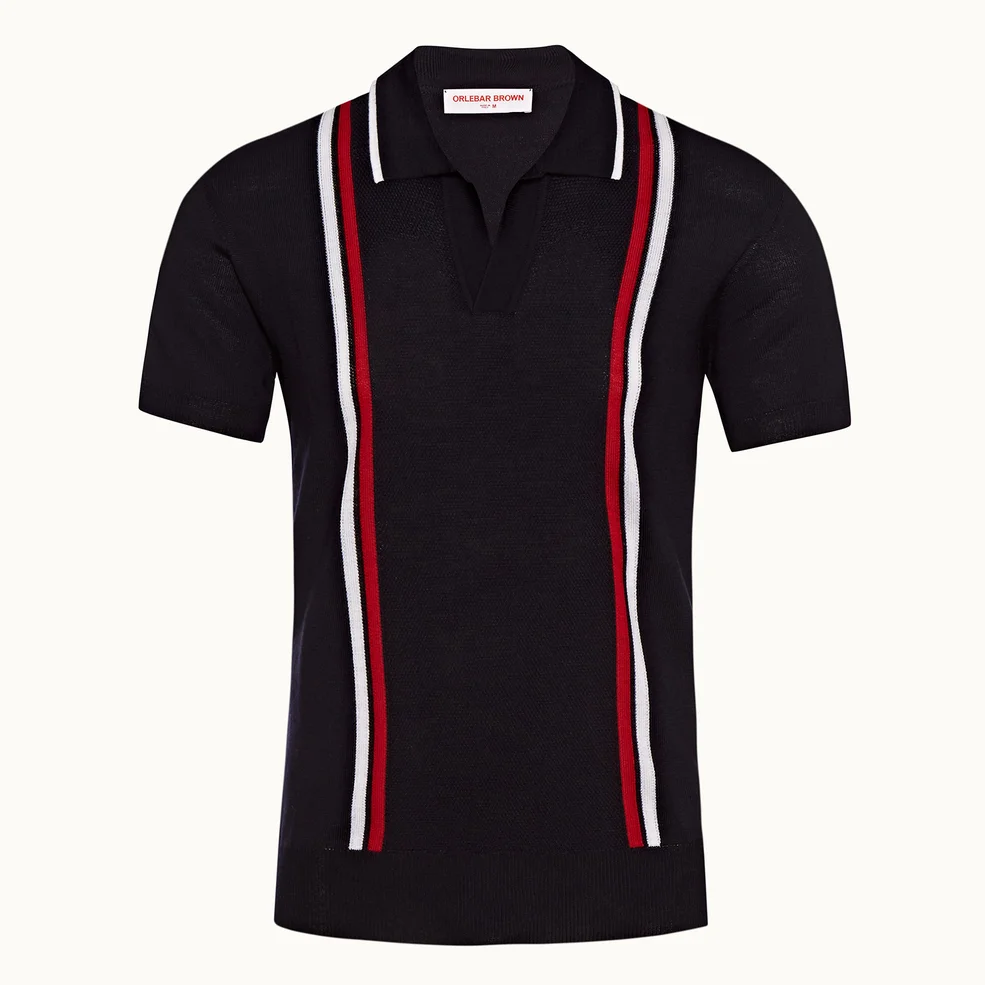 Orlebar Brown Men's Horton Gt Stripe Polo Shirt - Navy Image 1