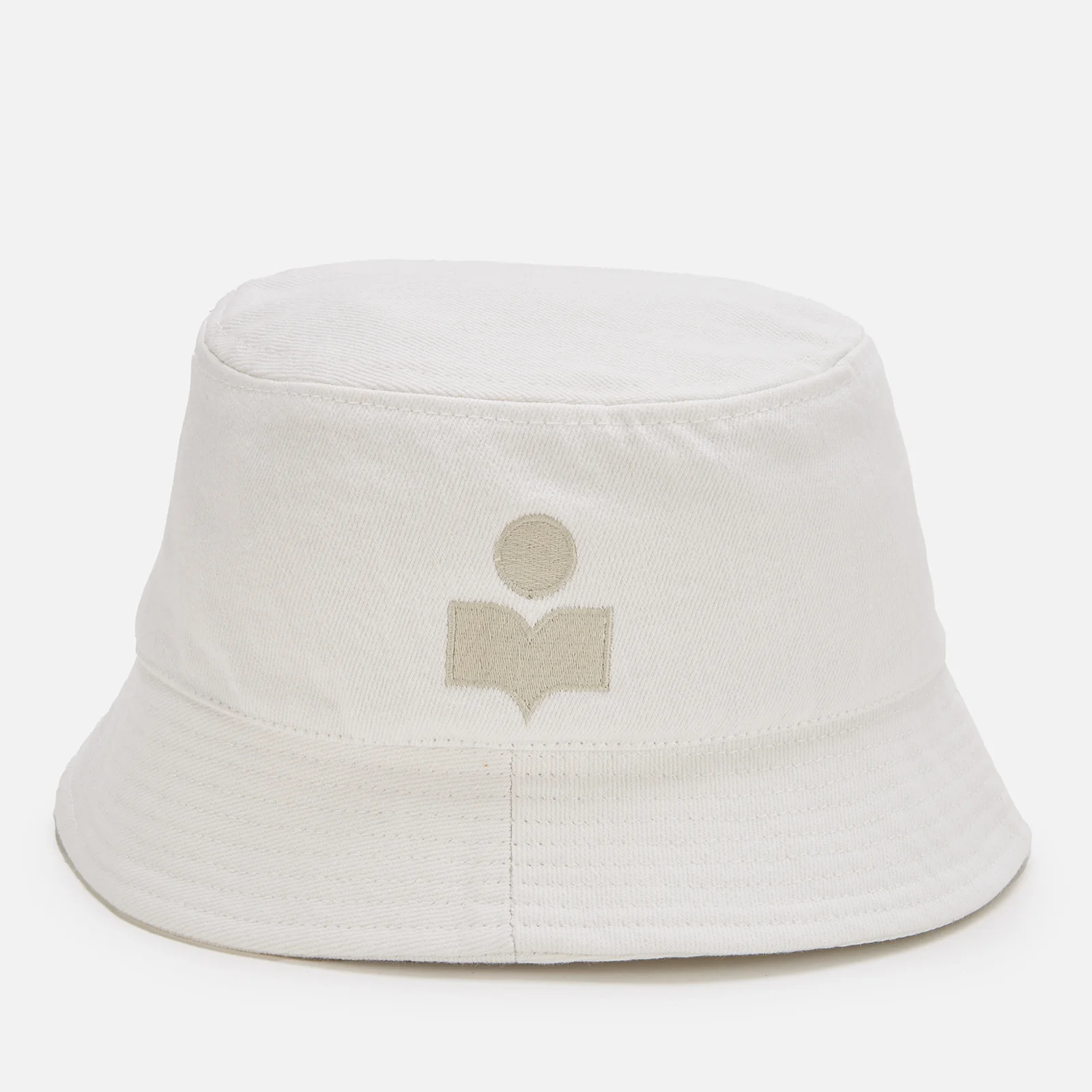 Isabel Marant Women's Haley Denim Bucket Hat - White Image 1