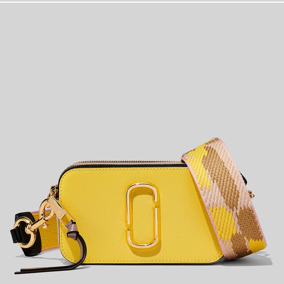 Marc Jacobs Women's Snapshot Bi Colour Crossbody Bag - Yellow Cream Multi Image 1