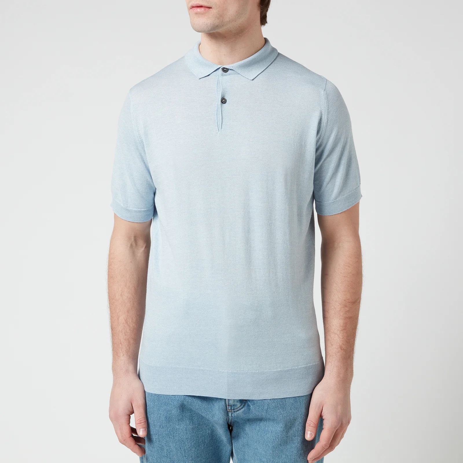 John Smedley Men's Cpayton Polo Shirt - Blue Sky Image 1