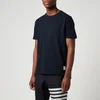 Thom Browne Men's Classic Pique Tricolour Stripe T-Shirt - Navy - Image 1