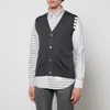 Thom Browne Men's 4-Bar Classic V-Neck Knit Vest - Dark Grey - Image 1