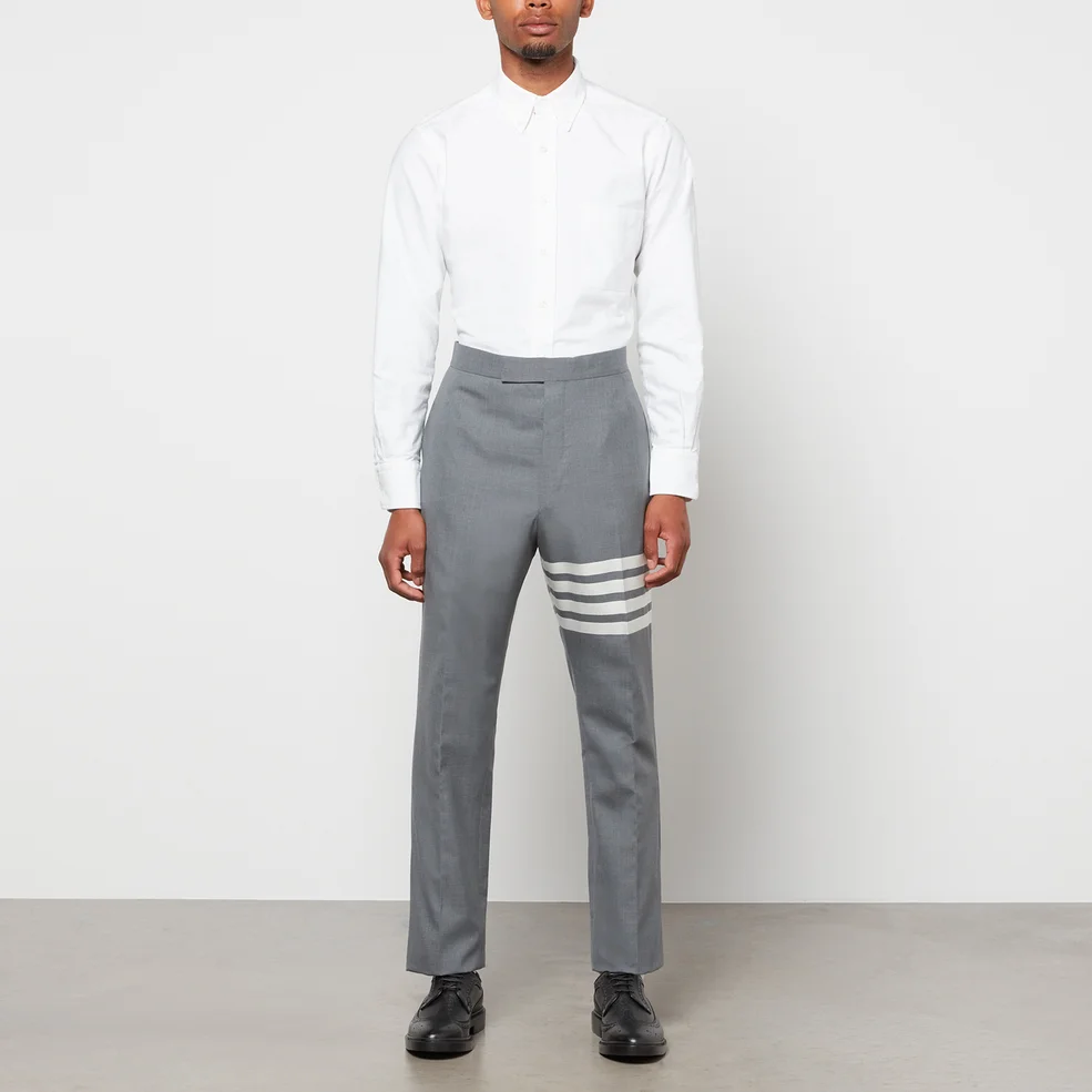 Thom Browne Men's 4-Bar Classic Backstrap Trousers - Med Grey Image 1