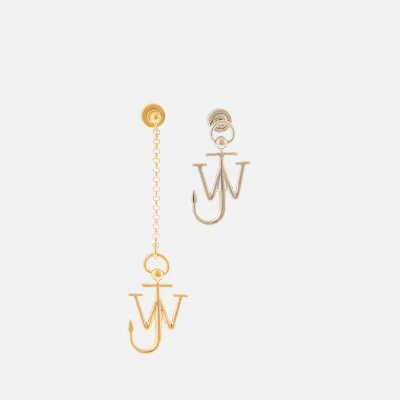 JW Anderson Women's Asymmetric Anchor Earrings - Gold/Silver Tone